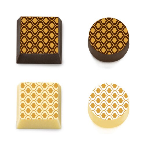 Chocolate World Transfers for magnetic moulds 135 x 275 mm Sherazade Gold